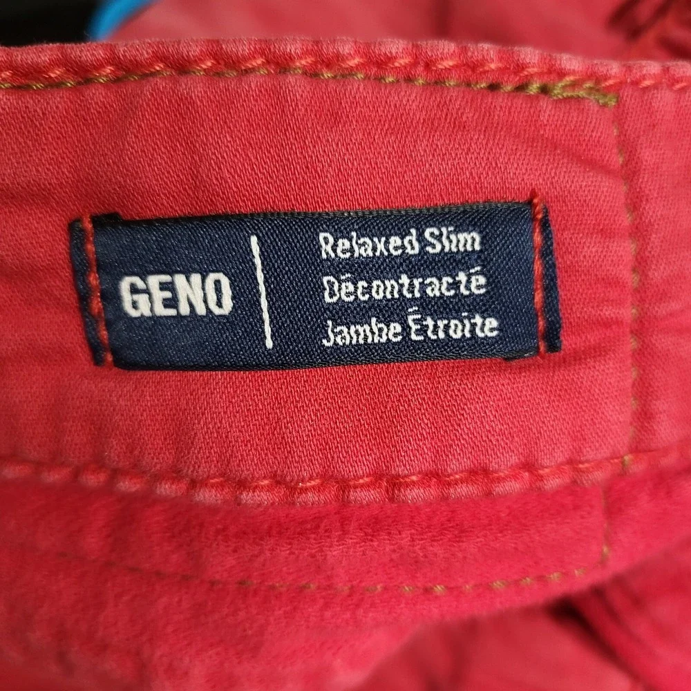 True Religion Men Denim Shorts 29 Red Geno Relaxed Slim 13